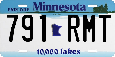 MN license plate 791RMT