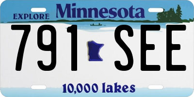 MN license plate 791SEE