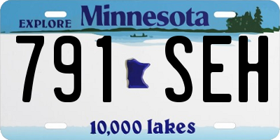 MN license plate 791SEH