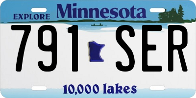 MN license plate 791SER