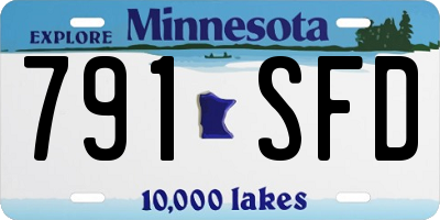 MN license plate 791SFD