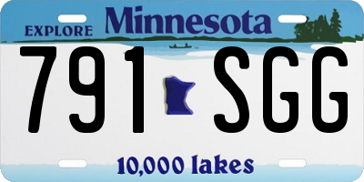 MN license plate 791SGG