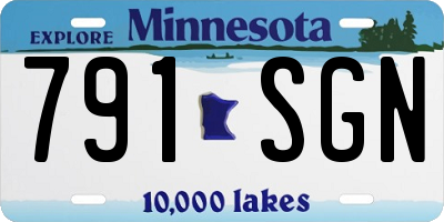 MN license plate 791SGN