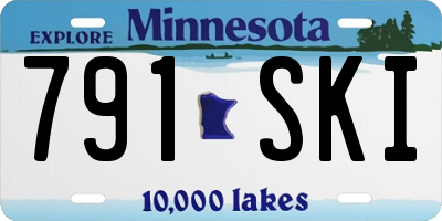 MN license plate 791SKI