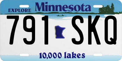 MN license plate 791SKQ