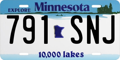 MN license plate 791SNJ