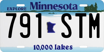 MN license plate 791STM