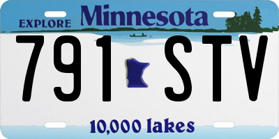 MN license plate 791STV