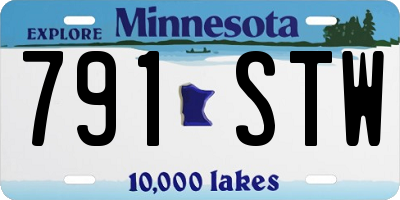 MN license plate 791STW
