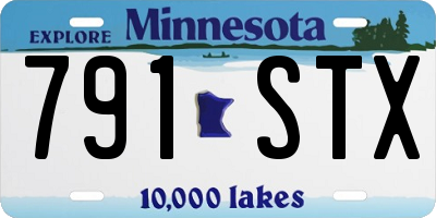 MN license plate 791STX