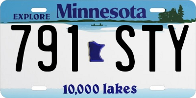 MN license plate 791STY