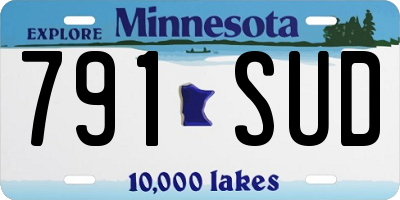 MN license plate 791SUD