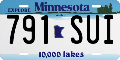 MN license plate 791SUI