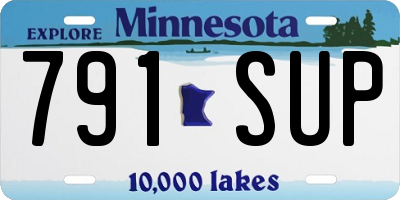 MN license plate 791SUP