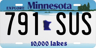 MN license plate 791SUS