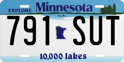MN license plate 791SUT