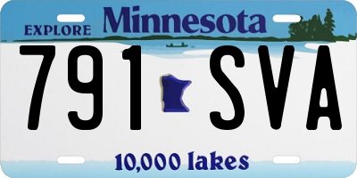 MN license plate 791SVA