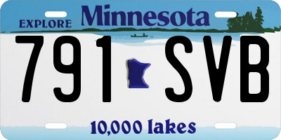 MN license plate 791SVB