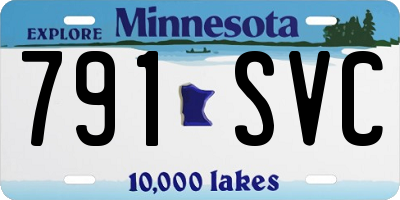 MN license plate 791SVC
