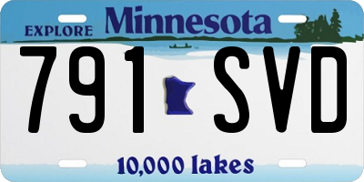 MN license plate 791SVD