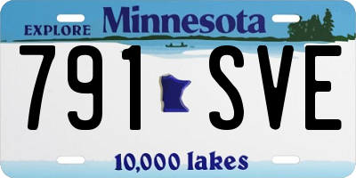 MN license plate 791SVE