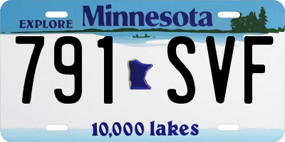 MN license plate 791SVF