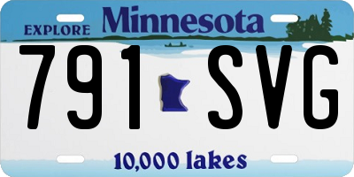 MN license plate 791SVG