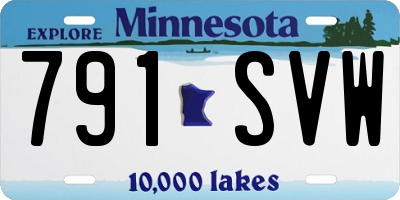 MN license plate 791SVW