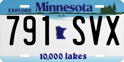 MN license plate 791SVX