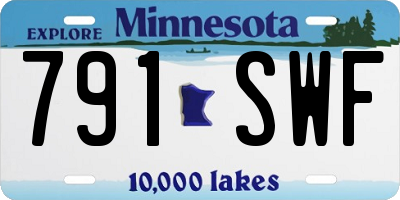 MN license plate 791SWF