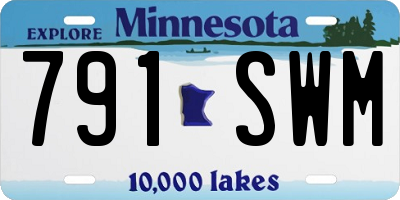 MN license plate 791SWM