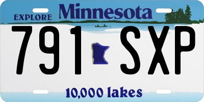 MN license plate 791SXP