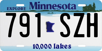 MN license plate 791SZH