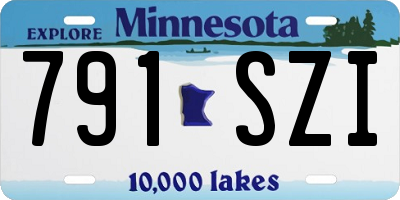 MN license plate 791SZI