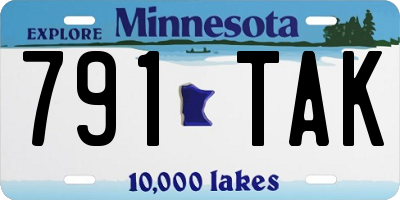 MN license plate 791TAK
