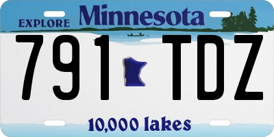 MN license plate 791TDZ