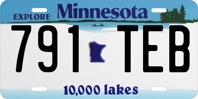 MN license plate 791TEB