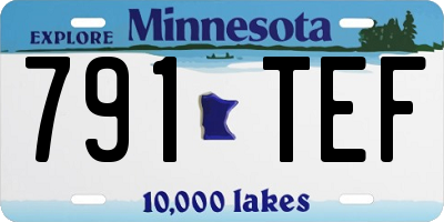 MN license plate 791TEF