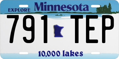 MN license plate 791TEP
