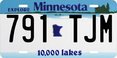 MN license plate 791TJM