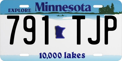 MN license plate 791TJP