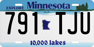 MN license plate 791TJU