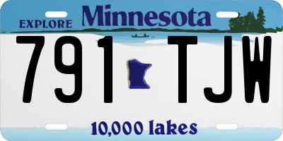 MN license plate 791TJW