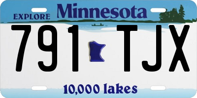 MN license plate 791TJX