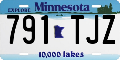 MN license plate 791TJZ