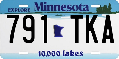 MN license plate 791TKA