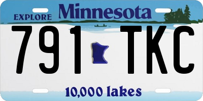 MN license plate 791TKC