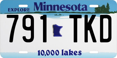 MN license plate 791TKD