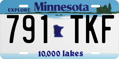 MN license plate 791TKF
