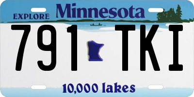 MN license plate 791TKI